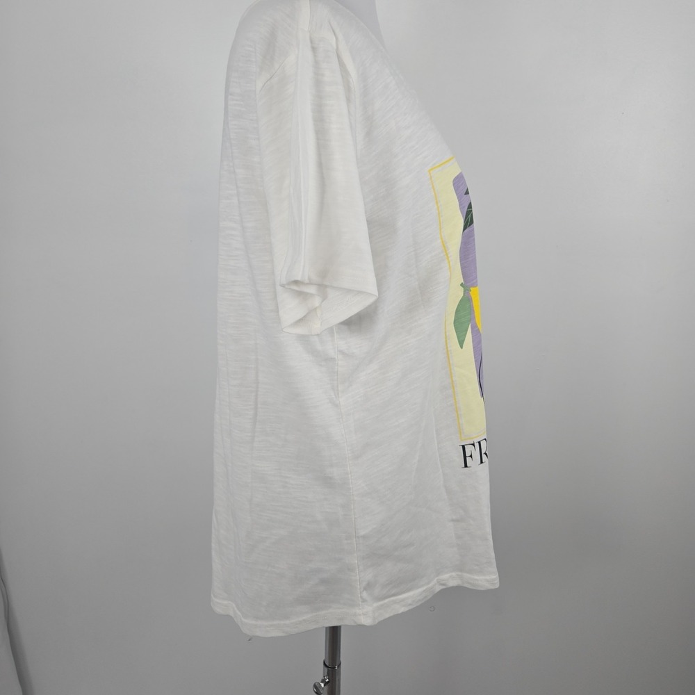 JOEI & I Women's Large Crew Neck Short Sleeve T-shirt Top Fruit Market NWT L - Picture 4 of 7